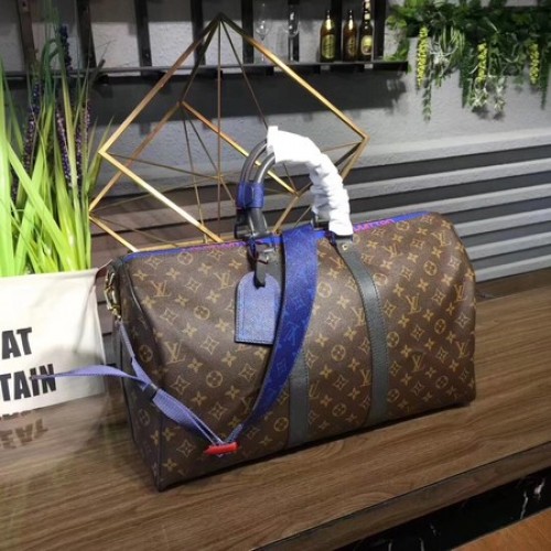 Louis Vuitton Oryginalny Monogram Macassar Canvas Keepall 45CM Pasek 43858