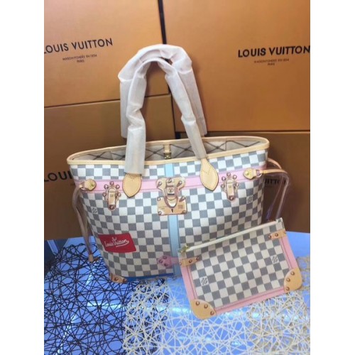 Louis Vuitton Damier Azur Canvas Neverfull M40156