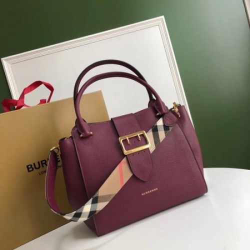 Torba typu tote BURBERRY Medium Banner 0221 Burgendy