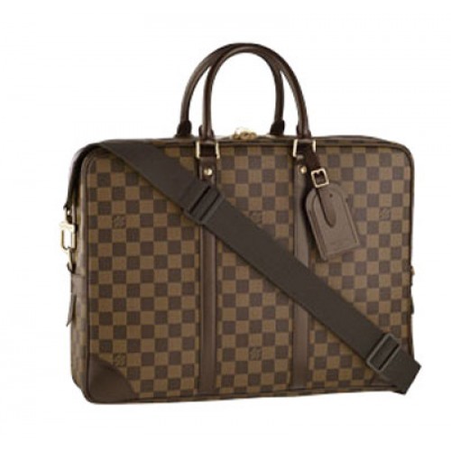 Louis Vuitton Damier Ebene Płócienne etui na dokumenty podróżne GM N41122