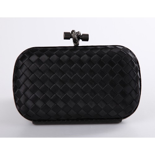 Kopertówka Bottega Veneta nero satin knot 113085 black