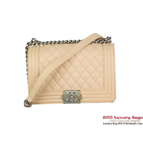 2013 Boy Chanel Flap Bag Classic Cannage Patterns A67025 Apricot