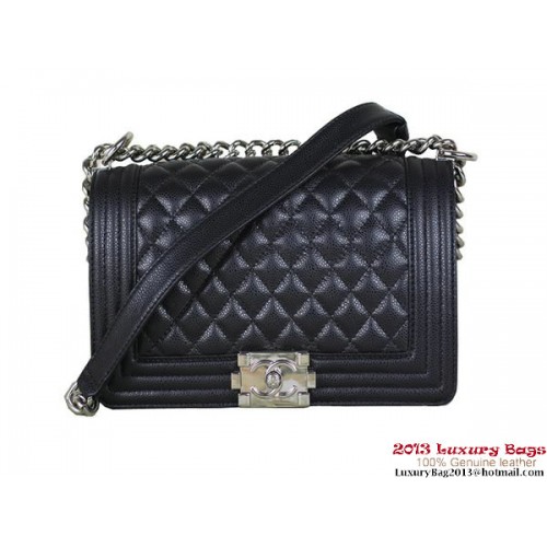 2013 Chłopiec Chanel Flap Bag Classic Cannage Patterns A67025 Czarny