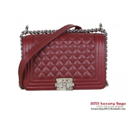 2013 Boy Chanel Flap Bag Classic Cannage Patterns A67025 Burgundy