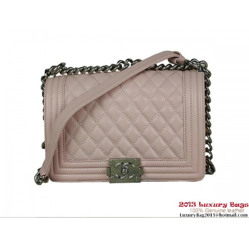 2013 Chłopiec Chanel Flap Bag Classic Cannage Patterns A67025 Różowy