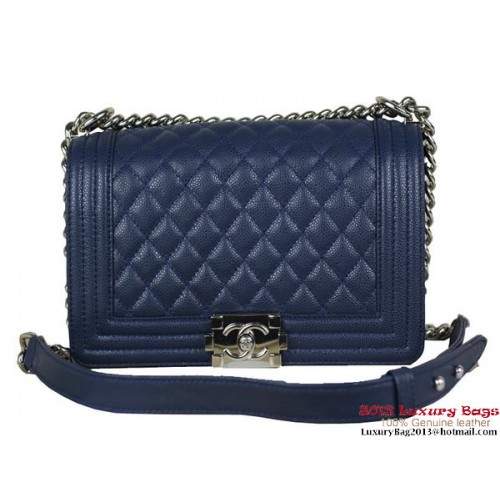 2013 Boy Chanel Flap Bag Classic Cannage Patterns A67025 RoyalBlue