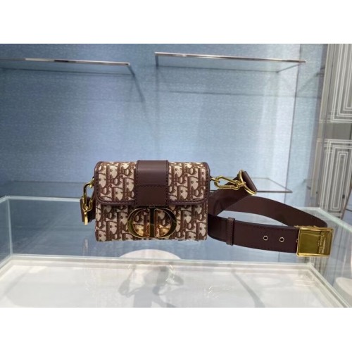 30 MONTAIGNE BOX BAG Brązowy Dior Oblique Jacquard M9204