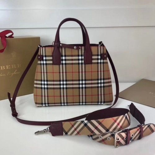 Torba typu tote BURBERRY Medium Banner 3835 Burgundy