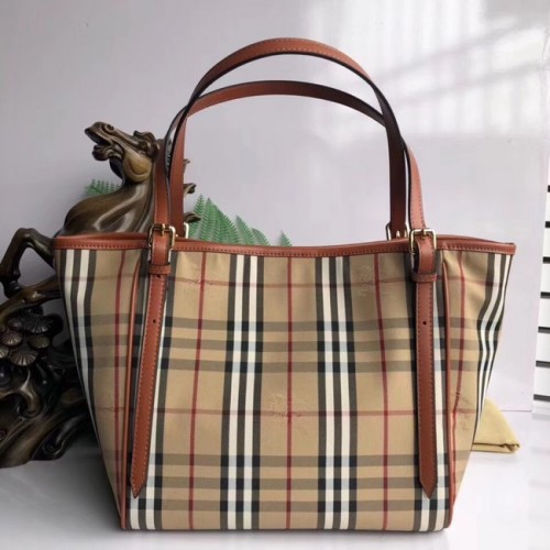 Torba typu tote BURBERRY Medium Banner 5788 brązowa