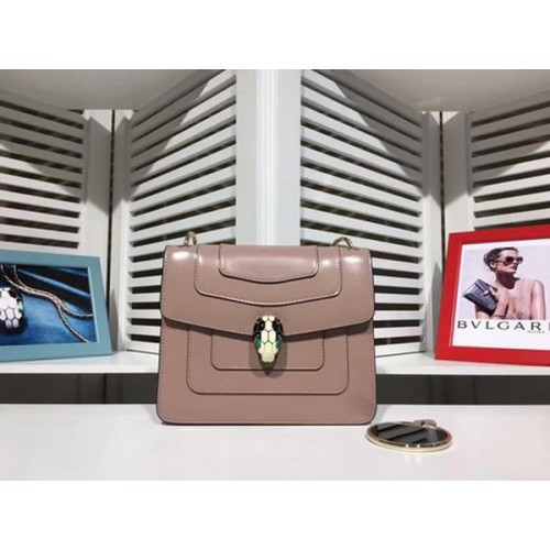 BVLGARI mini torebka na ramię ze skóry cielęcej BG2283 różowa