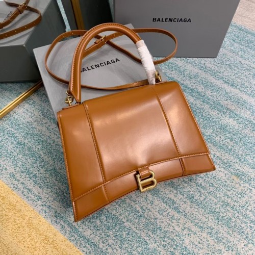 Balenciaga Klepsydra Średnia Torba z Uchwytem Górnym B108892 brązowa