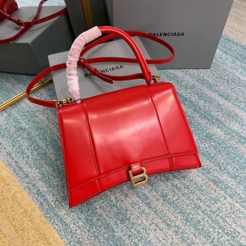 Balenciaga HOURGLASS MEDIUM TOP HANDLE BAG B108892 czerwony
