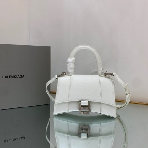 Balenciaga KLEPSYDRA MAŁA TOREBKA Z RĄCZKĄ NA GÓRZE 59353 BIAŁA