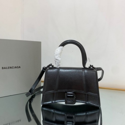 Balenciaga HOURGLASS MAŁA TOREBKA Z RĄCZKĄ NA GÓRZE 59353 czarna
