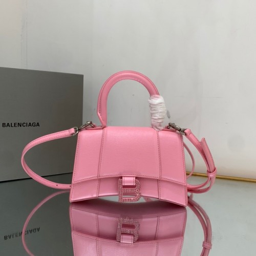 Balenciaga HOURGLASS MAŁA TOREBKA Z RĄCZKĄ NA GÓRZE 59353 różowa