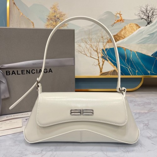 Balenciaga HOURGLASS MAŁA TOREBKA Z RĄCZKĄ NA GÓRZE 6008 biała