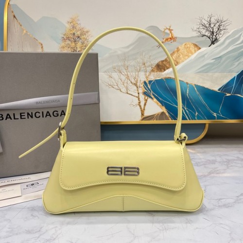 Balenciaga Klepsydra Mała torebka z uchwytem od góry 6008 żółta