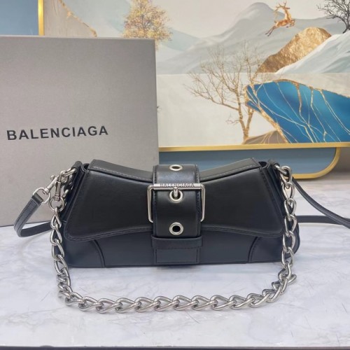Balenciaga HOURGLASS MAŁA TOREBKA Z RĄCZKĄ NA GÓRZE 6088 czarna