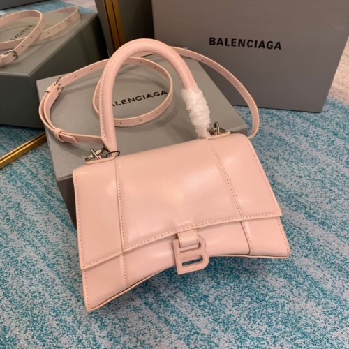 Balenciaga Klepsydra Mała torebka z uchwytem u góry B108895-1 Różowa