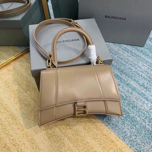 Balenciaga HOURGLASS MAŁA TOREBKA Z RĄCZKĄ NA GÓRZE B108895-1 morelowa