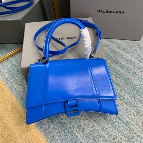 Balenciaga Klepsydra Mała torebka z uchwytem od góry B108895-1 niebieska