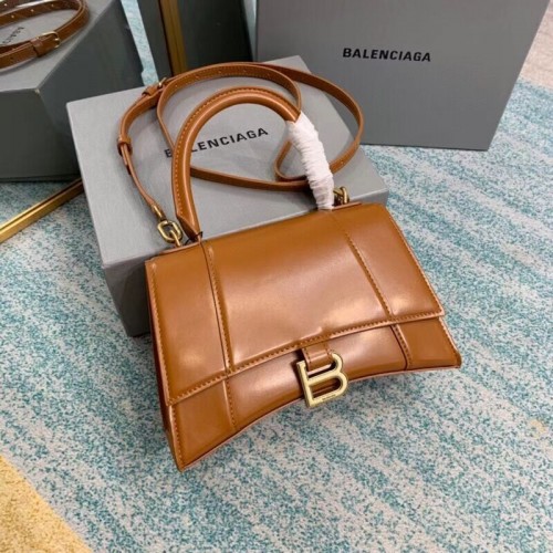 Balenciaga Klepsydra Mała torebka z uchwytem od góry B108895-1 brązowa