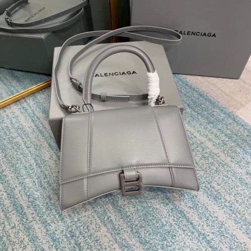 Balenciaga KLEPSYDRA MAŁA TOREBKA Z RĄCZKĄ NA GÓRZE B108895-1 szara