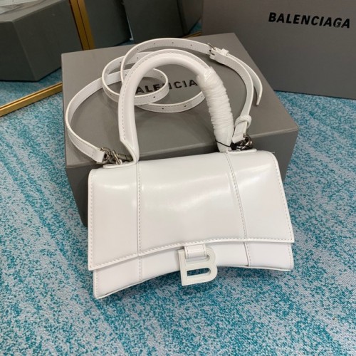 Balenciaga HOURGLASS MAŁA TOREBKA Z RĄCZKĄ NA GÓRZE B108895C biała