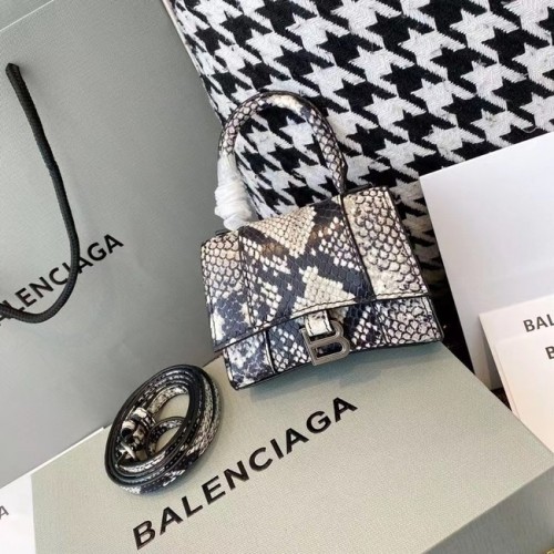 Balenciaga Damska mini torebka typu klepsydra z uchwytem od góry w kolorze szarym M8000