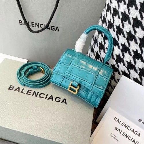Balenciaga DAMSKA TOREBKA Z UCHWYTEM DO GÓRY I KLEPSYDRY M8000 jasnoniebieska