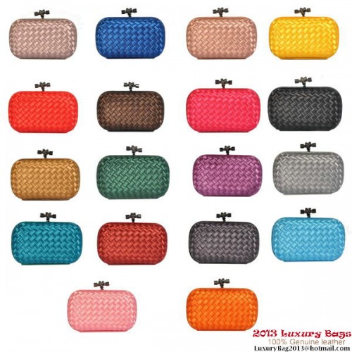 Kopertówki Bottega Veneta 8651S Intrecciato z jedwabnym węzłem