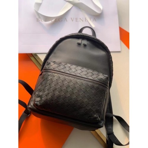 Bottega Veneta CLASSIC INTRECCIATO Skórzany plecak Intrecciato 7786 czarny