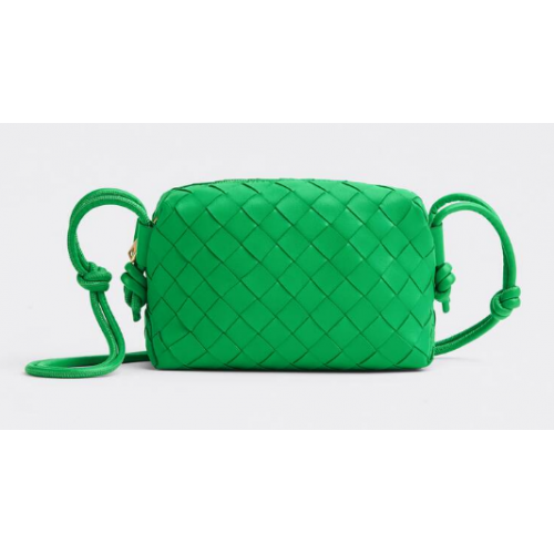 Bottega Veneta Mini torba na ramię ze skóry intrecciato 680254 Parakeet