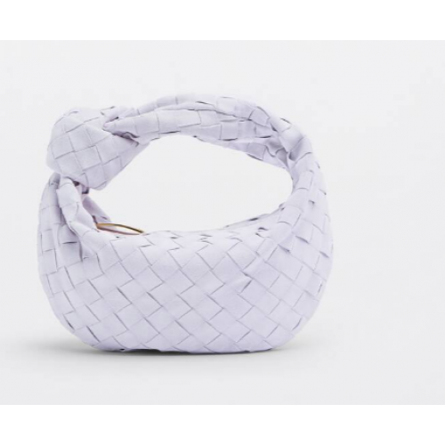 Bottega Veneta Mini torba z zamszu intrecciato z górnym uchwytem 651876V1 Mirth Washed