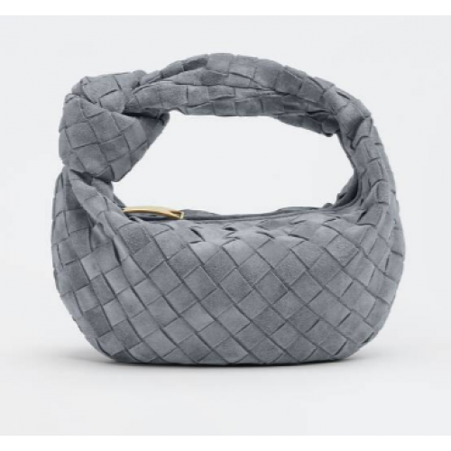 Bottega Veneta Mini zamszowa torba z intrecciato z górnym uchwytem 651876V1 THUNDER