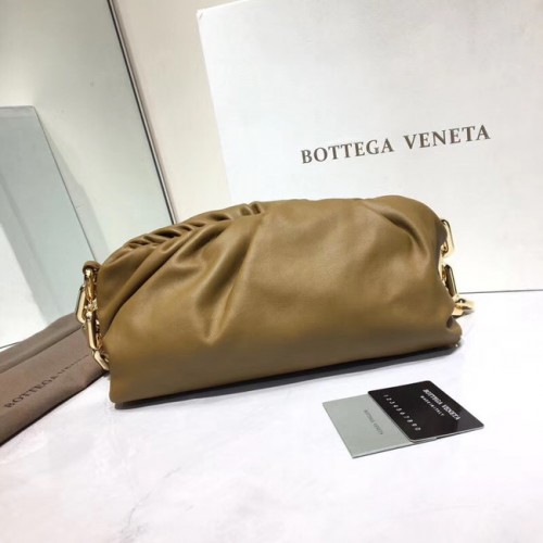 Bottega Veneta Nappa torba na ramię z miękkiej skóry jagnięcej 620230 Khaki