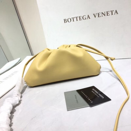 Torba na ramię Bottega Veneta Nappa z jagnięcej skóry, miękka, 98057, jasnożółta