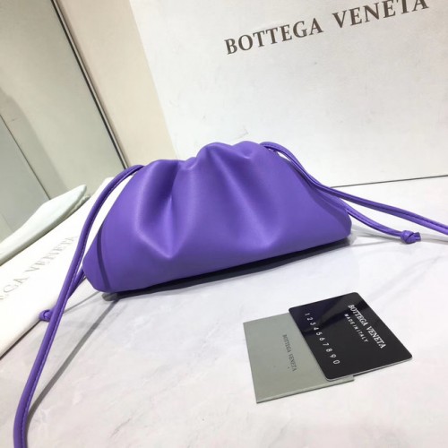Torba na ramię Bottega Veneta Nappa z miękkiej skóry jagnięcej 98057 fioletowa