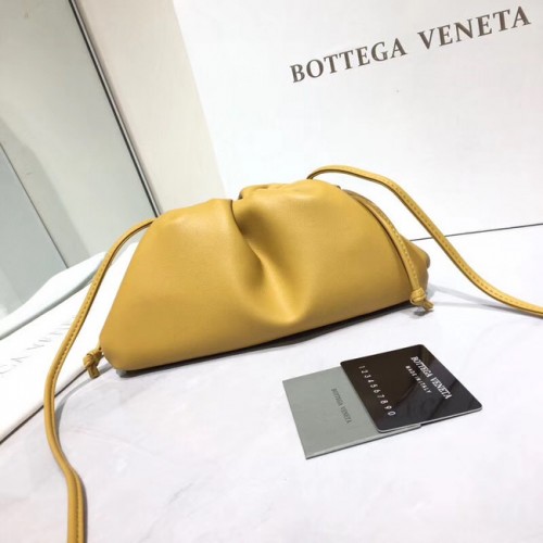 Torba na ramię Bottega Veneta Nappa z jagnięcej skóry, miękka, 98057, żółta