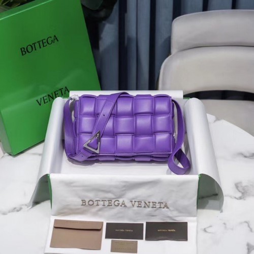 Bottega Veneta TORBA KASETOWA WYŚCIÓŁKA 591970 Fioletowa
