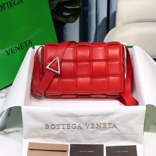 Bottega Veneta TORBA KASETOWA WYŚCIÓŁKA 591970 CZERWONA