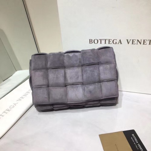 Bottega Veneta TORBA KASETOWA PADDED zamszowa 591970 szara