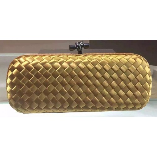 Kopertówka Bottega Veneta STRETCH Knot Sheepskin Leather Clutch BV8651 Bronze