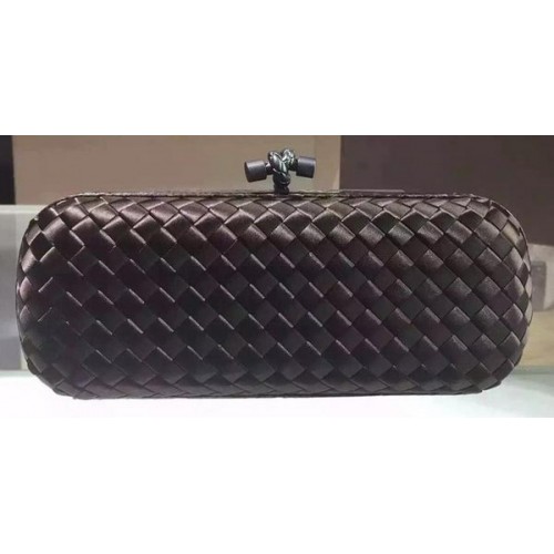 Kopertówka Bottega Veneta STRETCH Knot Sheepskin Leather Clutch BV8651 Brown