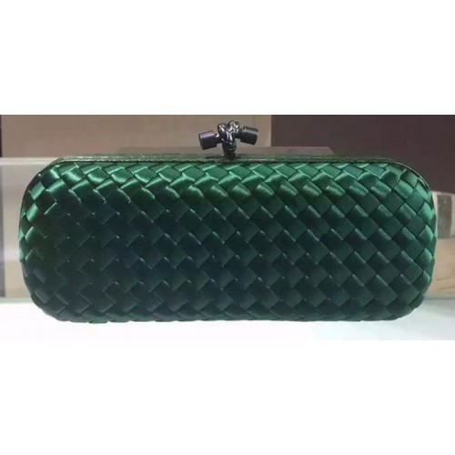 Kopertówka Bottega Veneta STRETCH Knot Sheepskin Leather Clutch BV8651 Green