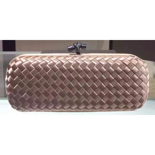 Kopertówka Bottega Veneta STRETCH Knot Sheepskin Leather Clutch BV8651 Light Gold