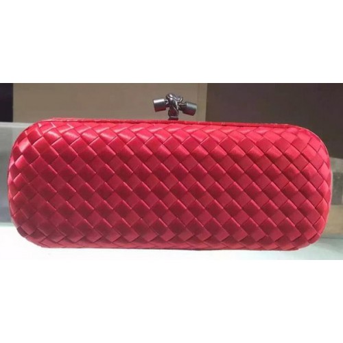 Kopertówka Bottega Veneta STRETCH Knot Sheepskin Leather Clutch BV8651 Red