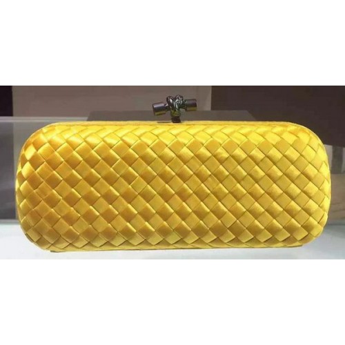 Kopertówka Bottega Veneta STRETCH Knot Sheepskin Leather Clutch BV8651 Yellow