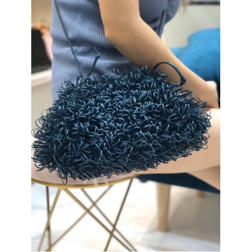 Torba na ramię Bottega Veneta 576227 niebieska