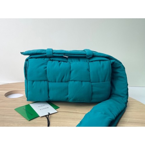 Torba na ramię Bottega Veneta Nylon 591977 Niebieska